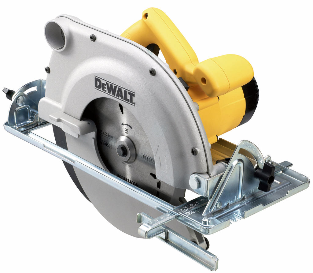 (handheld) circular saw, circular saw, electric saw, deWalt, metal base