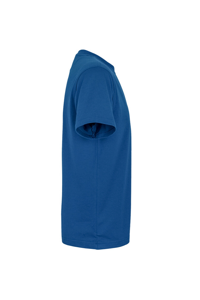 T-Shirt, Short sleeve, Blue, Baumwolle, Unifarben