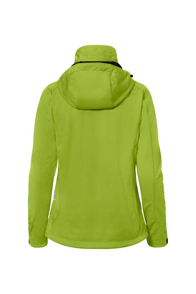 jacket, hooded, grün, Softshell, Rückseite