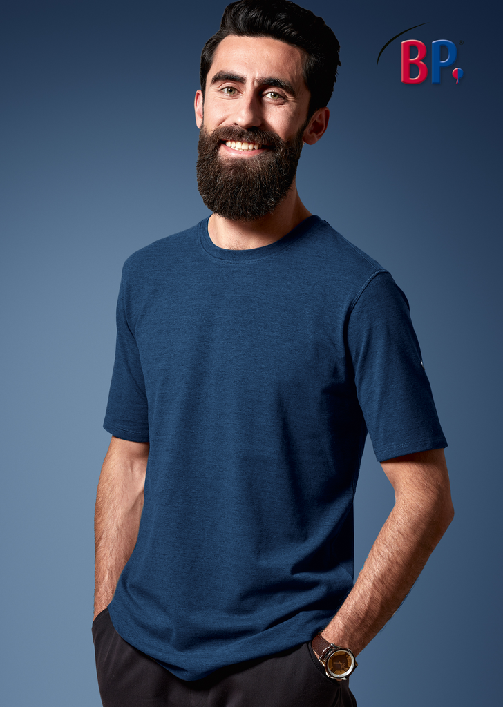 T-Shirt, Kurzarm, Rundhals, Baumwolle, Einfarbig