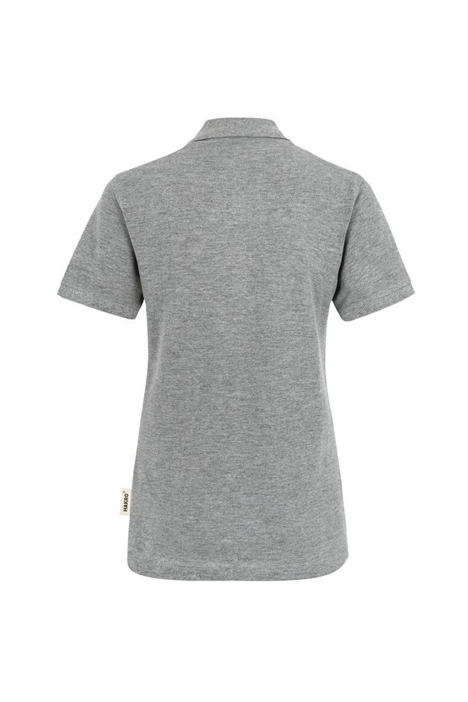 Polo-Shirt, Kurzarm, Grau, Strick, Rückseite