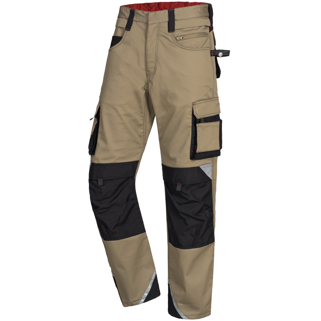 Arbeitshose, Hose, Kniepolster, Cargo-Taschen, Khaki/Beige