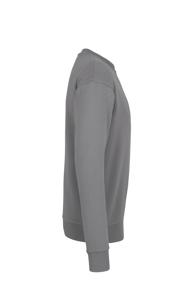 crewneck, sweatshirt, long-sleeve, gray, hem cuff