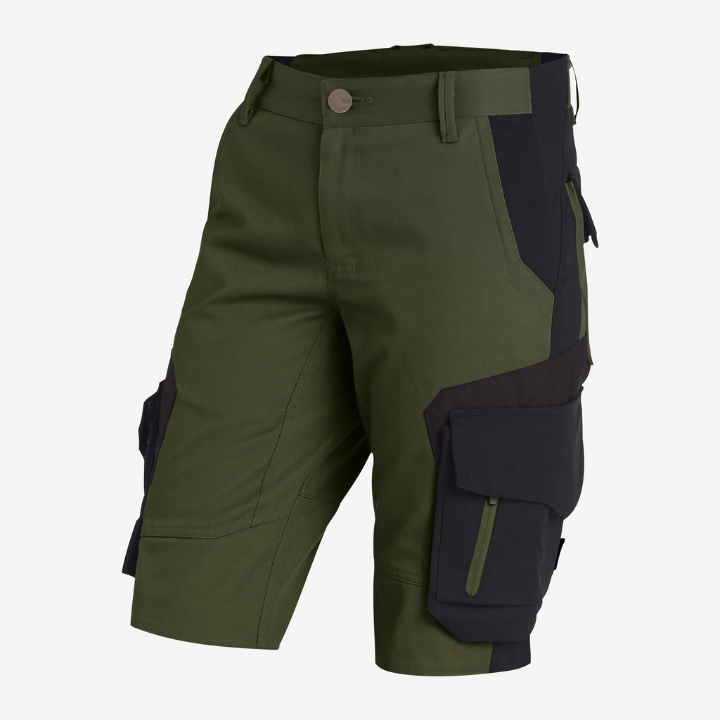 khaki, kurzehose, cargo, Taschen, mehrfarbig