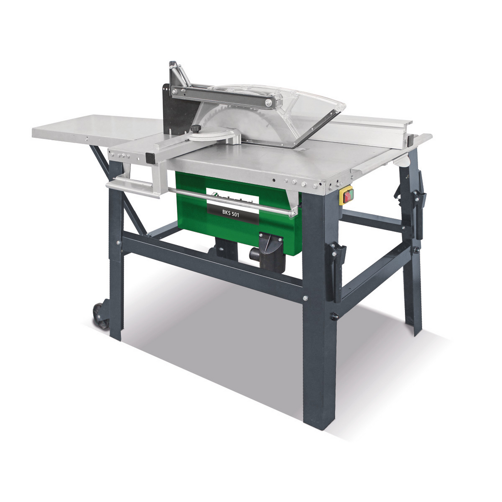 Schneidemaschine, Tischfräsmaschine, Metallverarbeitung, Schnittvorrichtung, Grün-Highlight