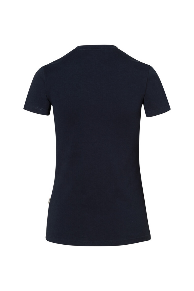 t-shirt, navy, kurzarm, einfarbig, baumwolle