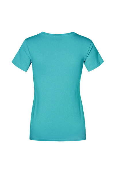 T-Shirt, Kurzarm, Unifarben, Türkis, Kleidung