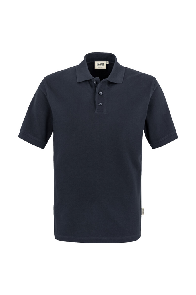 Polohemd, Kurzärmelig, Navy-Farbe, Baumwollstoff, Knopf-Polo