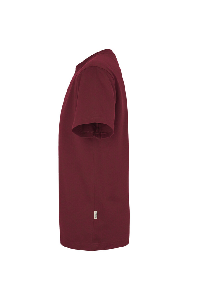 Tee, Kurzarm, Überwurf, Burgunderrot, Baumwolle