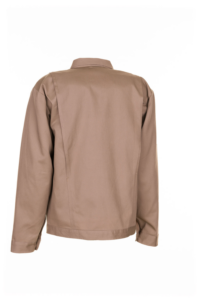 jacke, tailliert, langärmlig, beige, unifarben