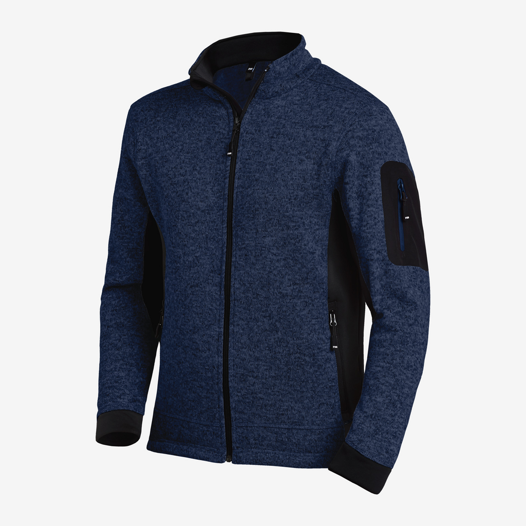 jacke, Fleece, Reißverschluss, blau, Tasche