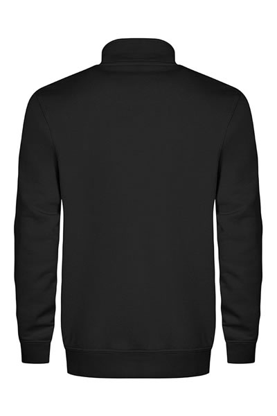 Schwarz, Sweatshirt, Rundhals, Langarm, Kapuzenlos