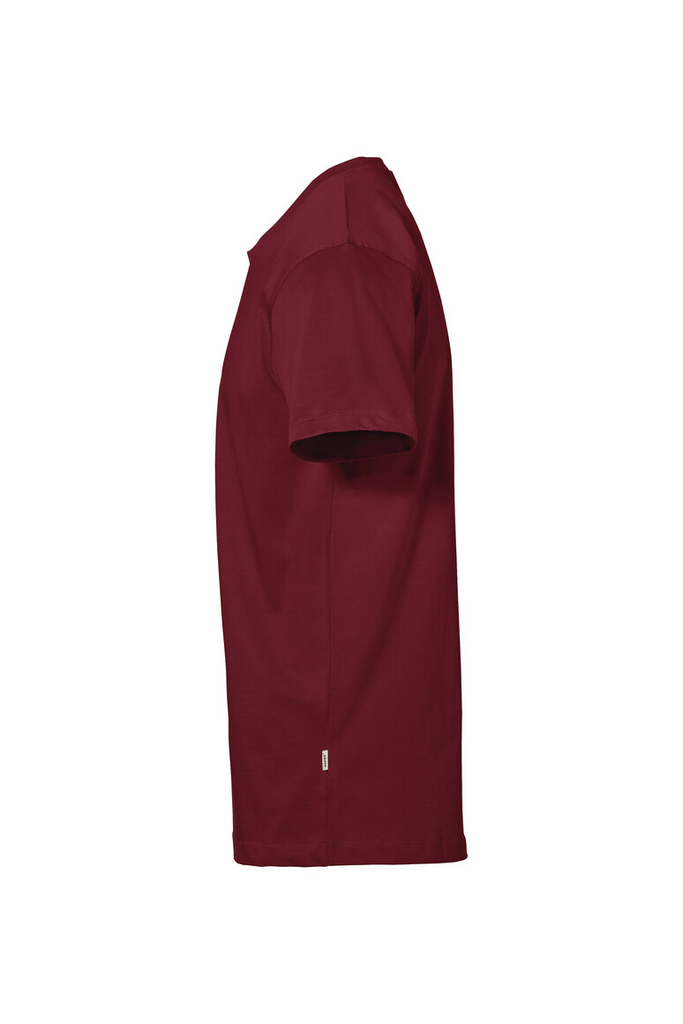 shirt, short-sleeve, solid, burgundy, cotton