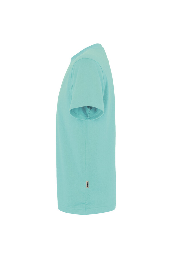 t-shirt, mint, kurzarm, uni, baumwolle