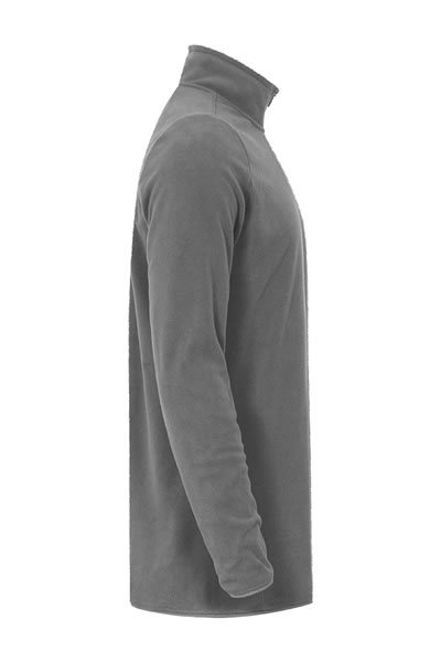 Fleece, Rollkragen, Langarm, Grau, Hemd