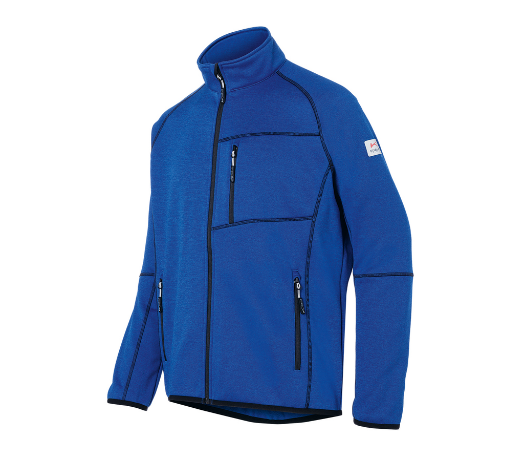 Fleece, Fleecejakke, Blå, Glidelåser, Kapujs