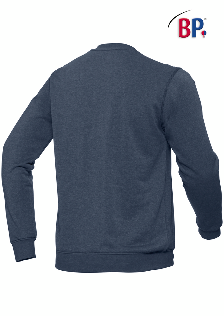  Sweatshirt,  Crewneck,  Langarm,  Rückseite glatt,  Blau 
