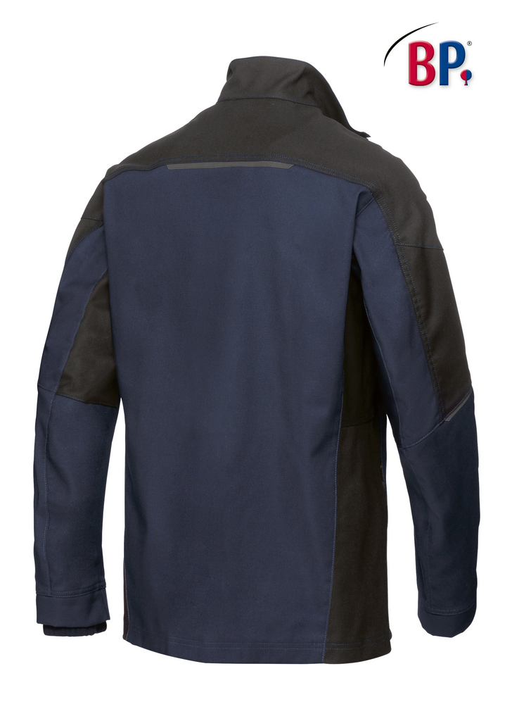 Jacke, Blau, Zweifarbig, Langarm, Rückansicht