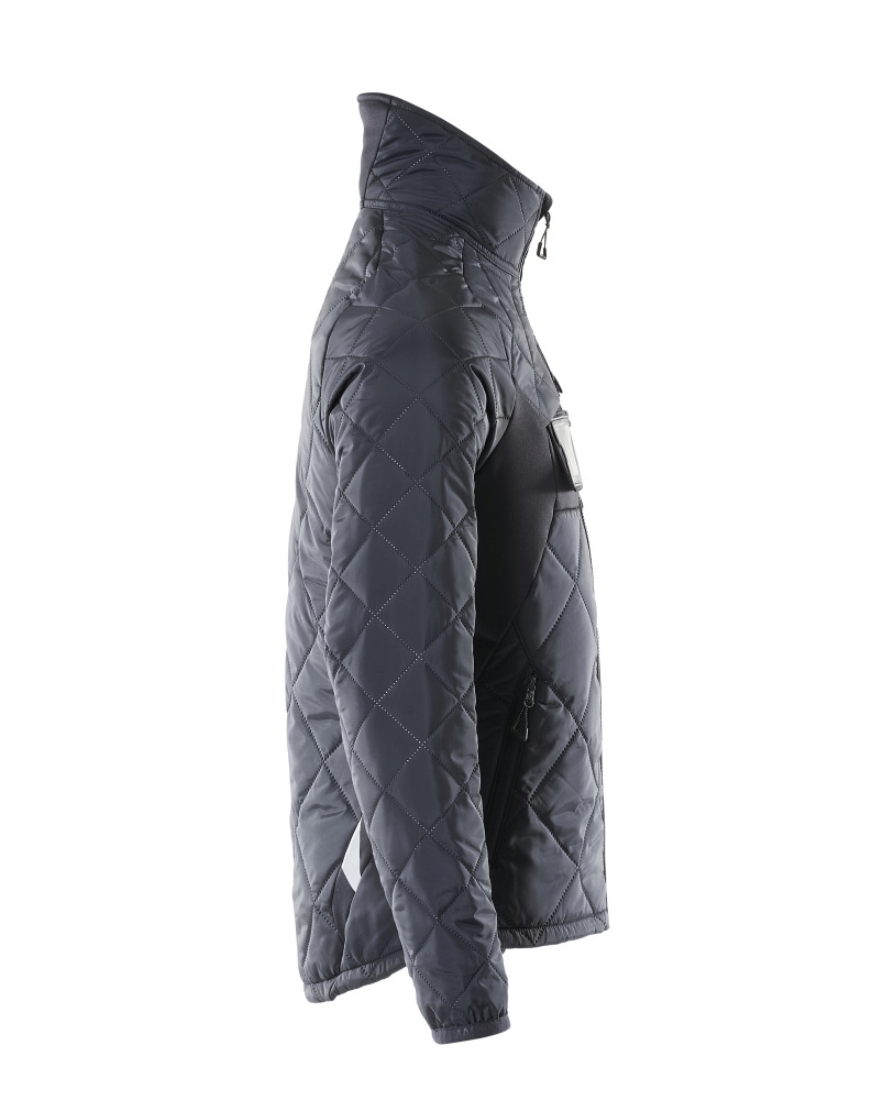 Quilted jacket, Puffer jacket, Hoher Kragen, Reißverschluss Tasche, Dunkelblau/Grau