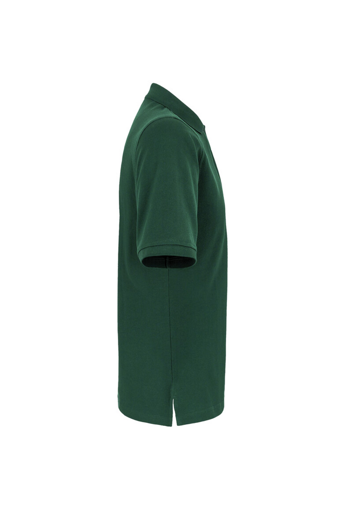 polohemd, kurzarm, grün, piqué, Schlitzsaum