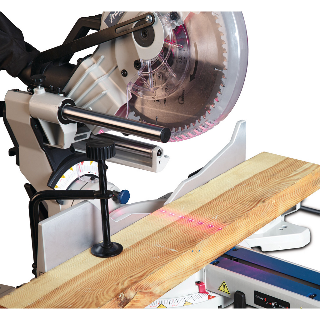 Kreissäge, Gehrungssäge, Sägeschliff, Holzbrett, Werkbank