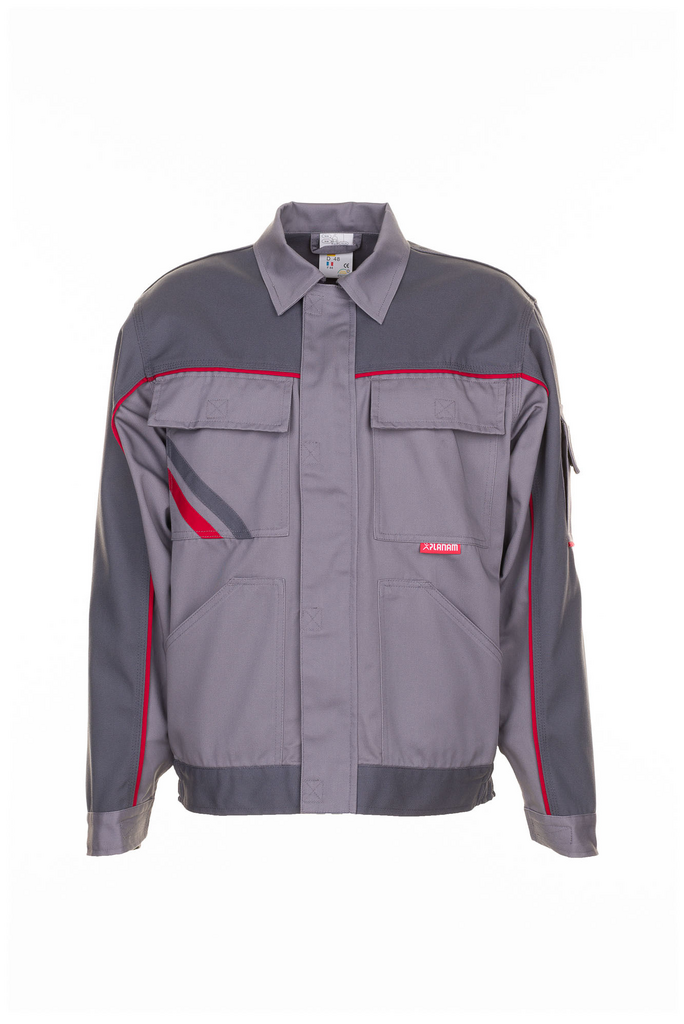 Arbeitsjacke, Polyester, Reißverschluss, Knopfleiste, Brusttaschen