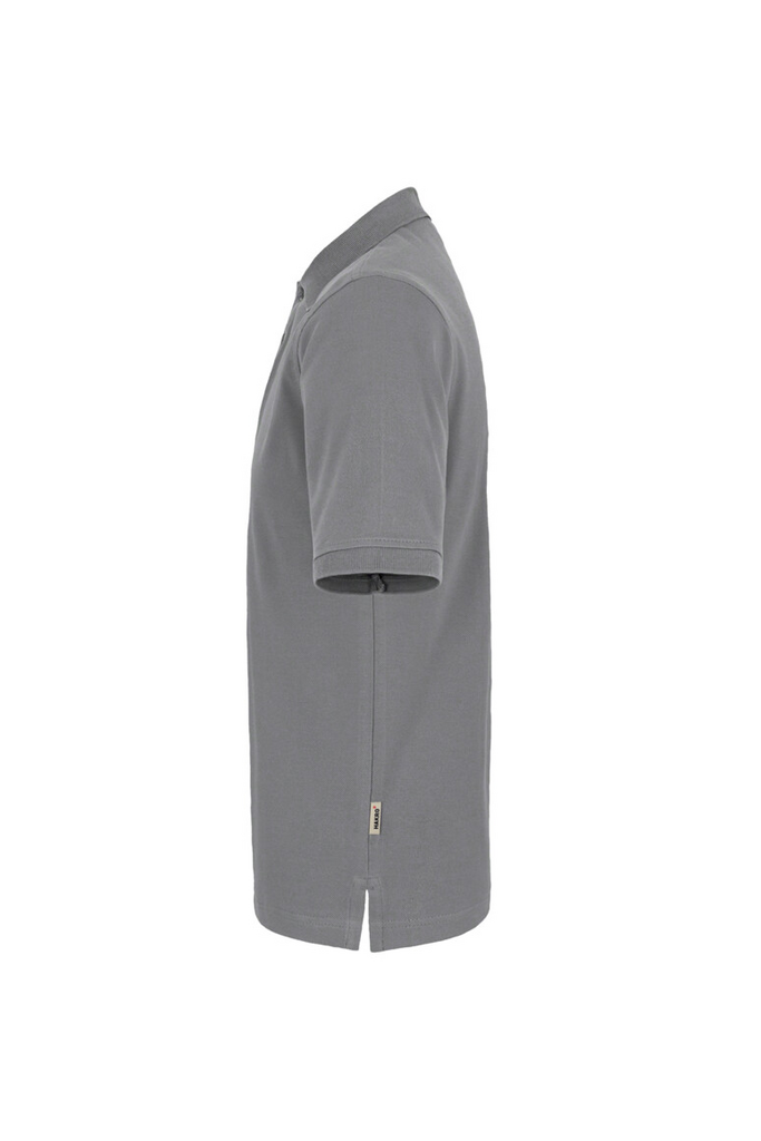 Polohemd, Kurzarm, Grau, Kragen, Seitenschlitz