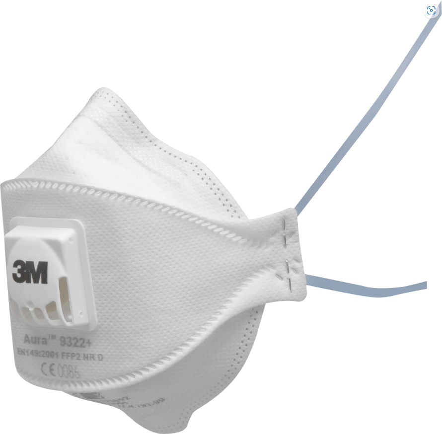 3M, N95, AURA 9322+, FFP2 NR D, respirator