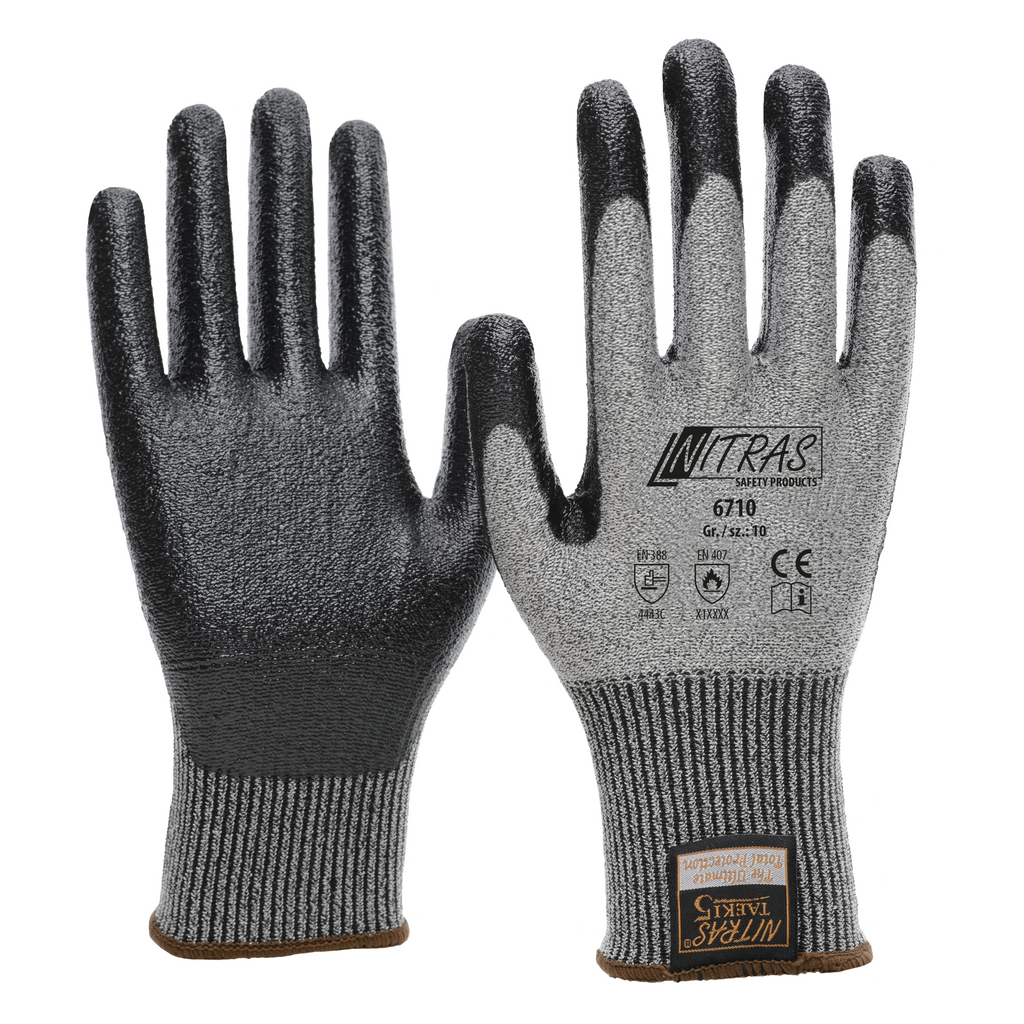 Arbeitshandschuhe, Kunststoffbeschichtung, Schutzhandschuhe, Graue Handschuhe, Gummi gloves, arbeitshandschuhe, schutzhandschuhe, knit gloves, polyester, grau-schwarz