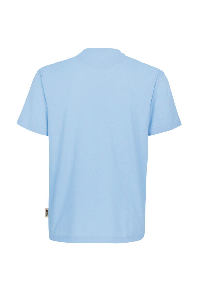 Tee, T-Shirt, Helles Blau, Kurzarm, Runder Ausschnitt