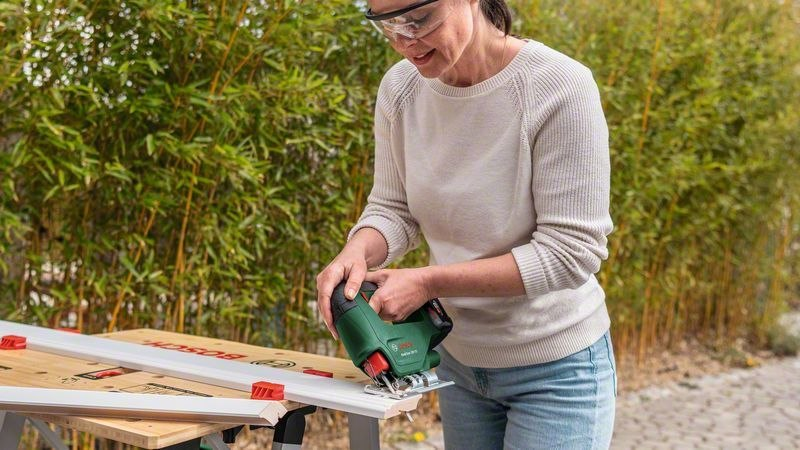 jigsaw, saw, electric saw, workbench, outdoor