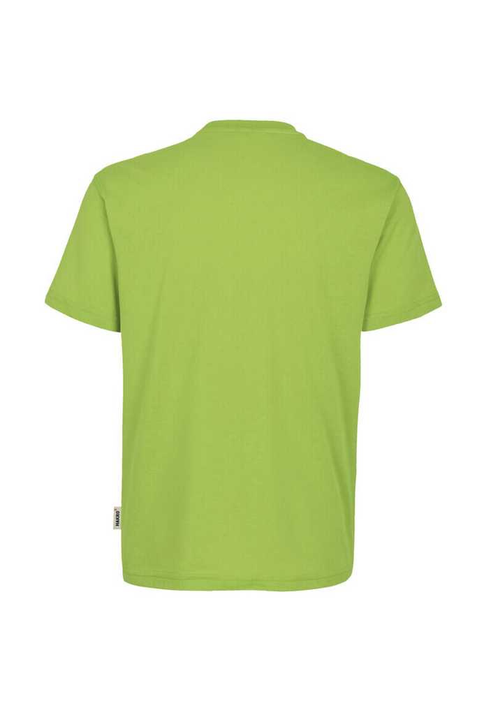 T-Shirt, Kurzarm, Limettengrün, Baumwollmischung, Schlicht hinten
