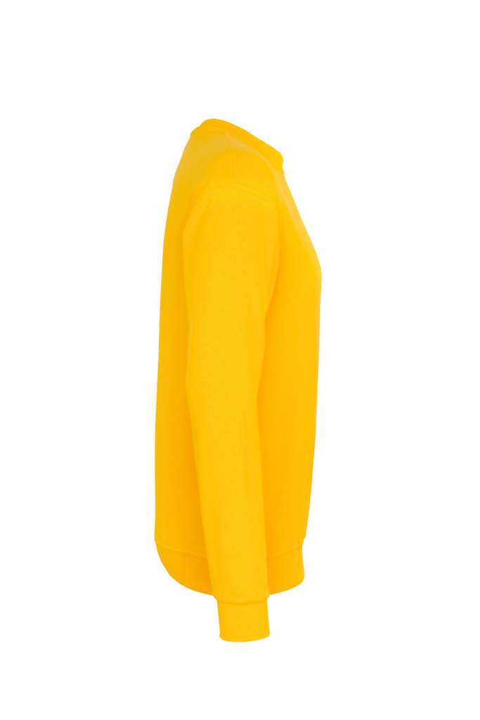 pullover, sweatshirt, long sleeve, crew neck, yellow