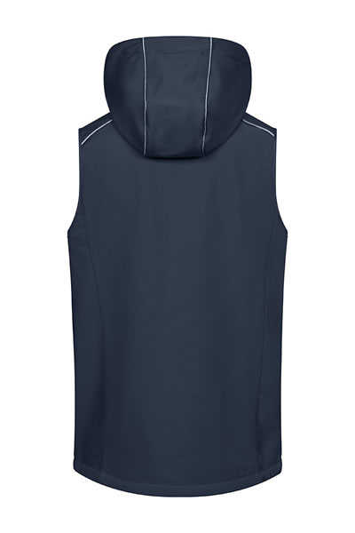 Hoodie, Hooded vest, Navy, Sleeveless jacket, Softshell