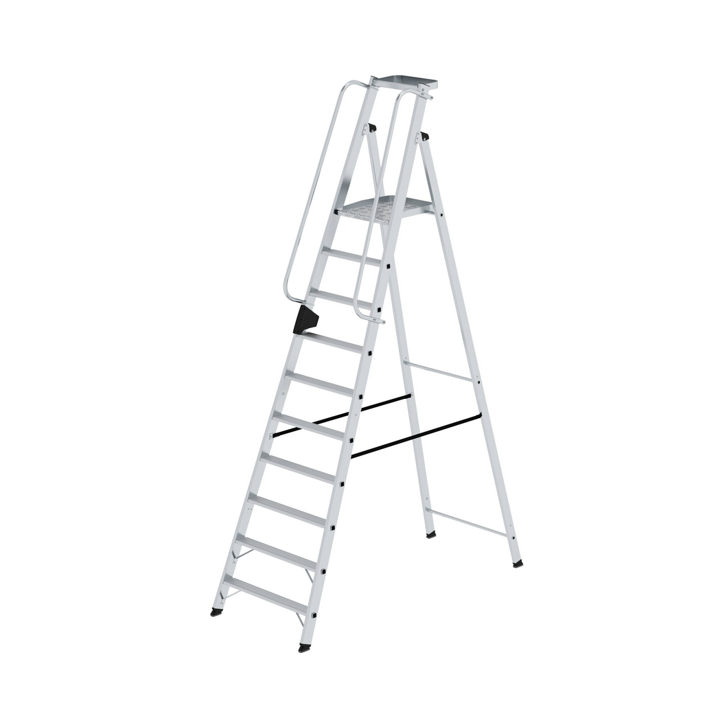 MUNK Plattformleiter 10 Stufen mit Ablageschale