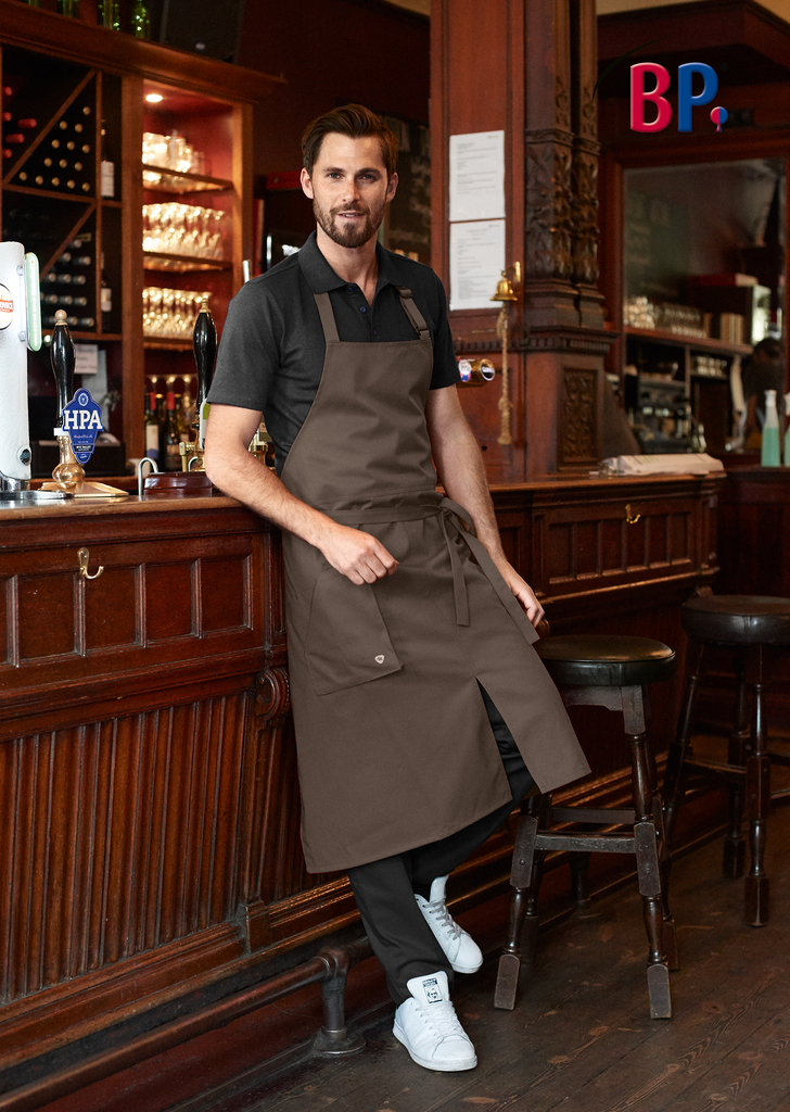 Schürze, Bar, Servicemitarbeiter, Kochkleidung, braune Schürze