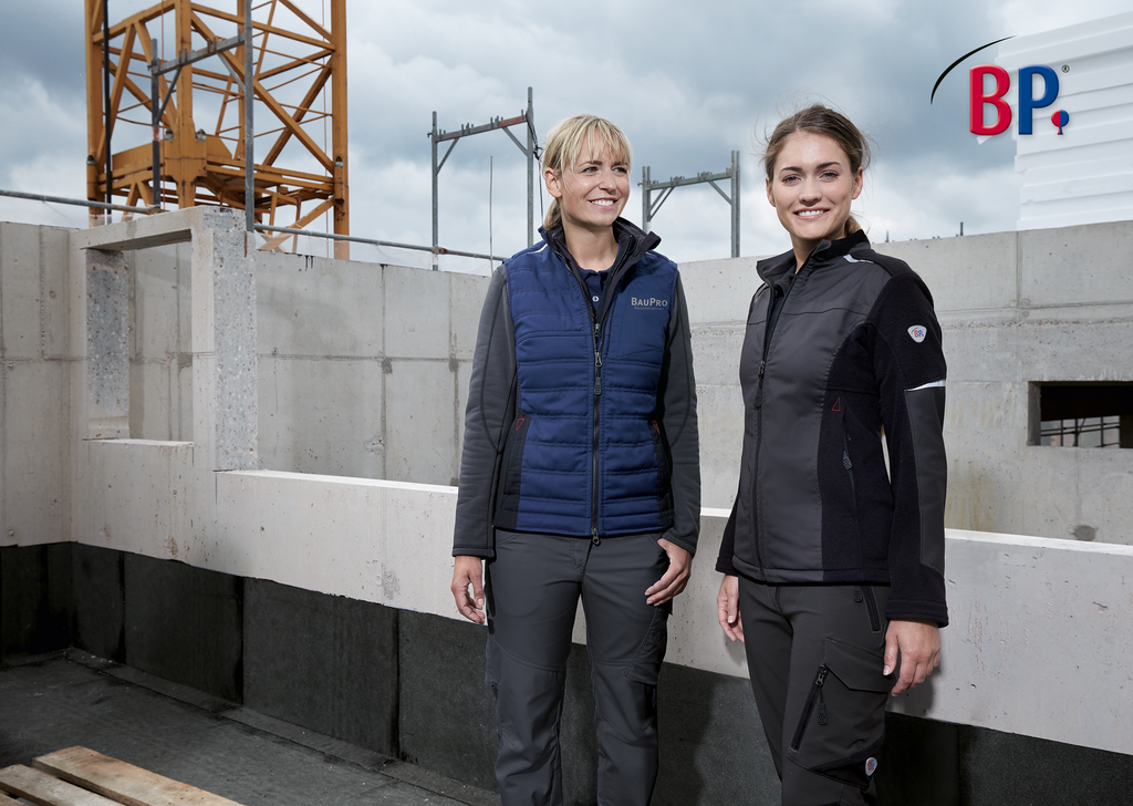 Arbeitsjacke, Weste, Arbeitskleidung, Berufsjacke, Gray/Blau?