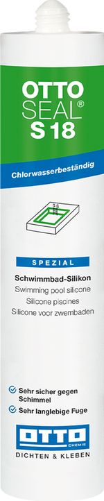 Schwimmbecken-Silikon, Chlorgutverträglich, Spezial, Dicht- und Klebematte, S18