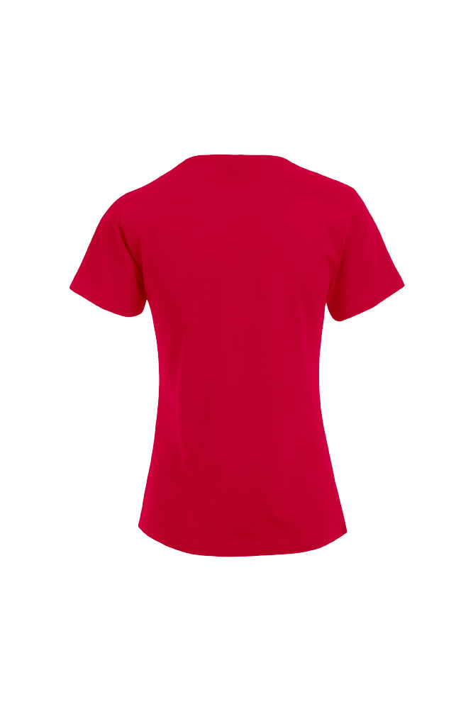 T-Shirt, Kurzarm, Rundhals, Uni-Farbe, Rot