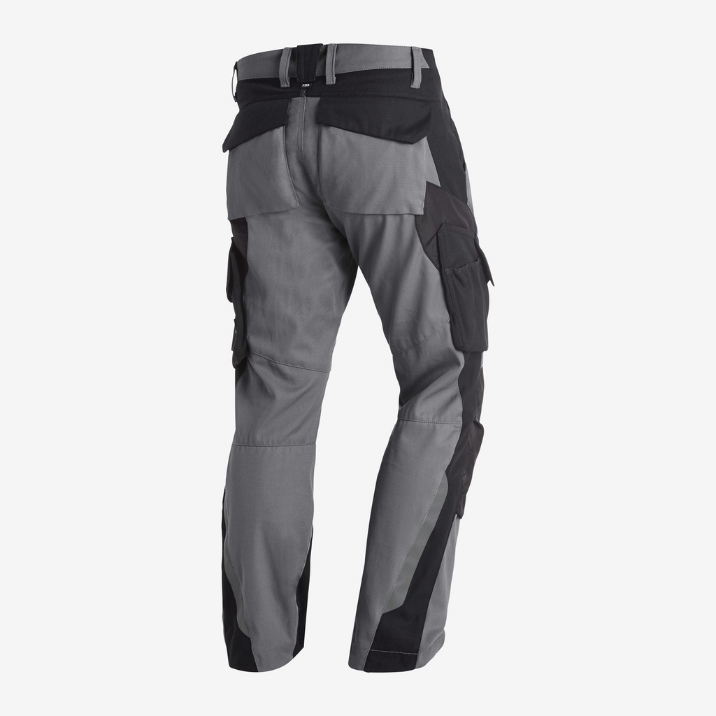 Cargo pants, Grip pockets, Multicolor panels, Knee panels, Adjustable waistband
