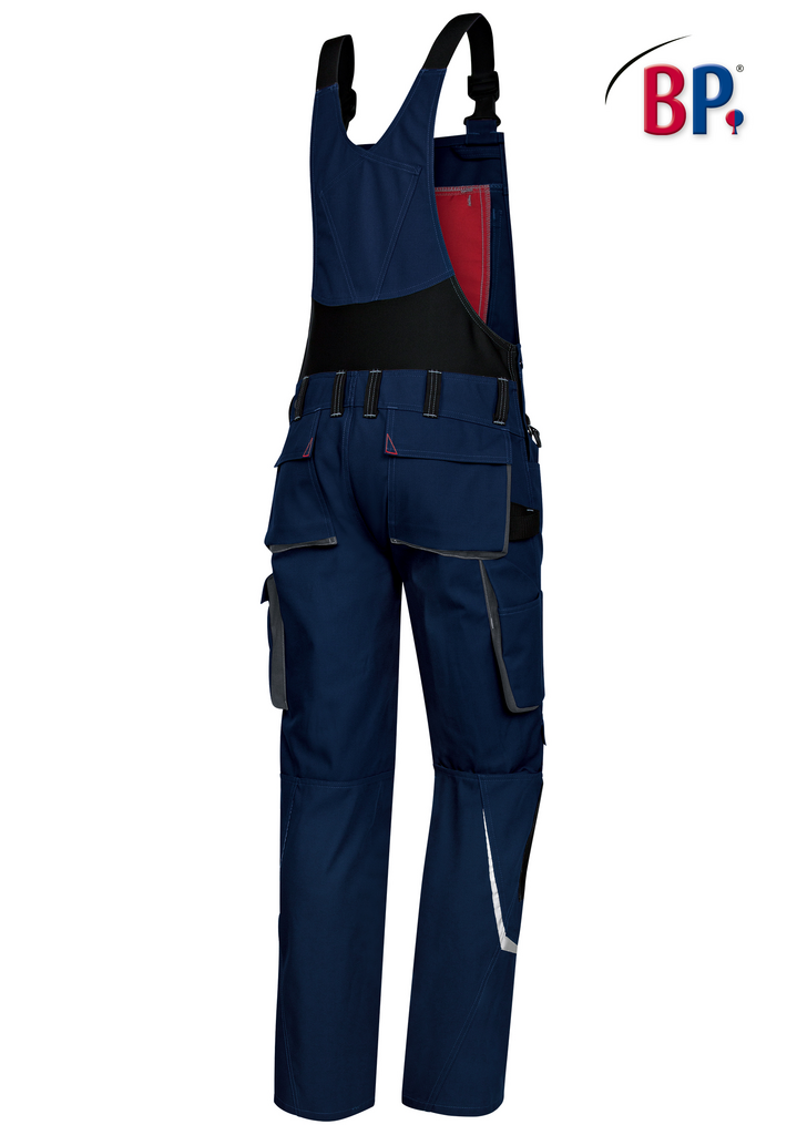 hardshell overalls, workwear, blue pants, multifunction pockets, strap suspenders