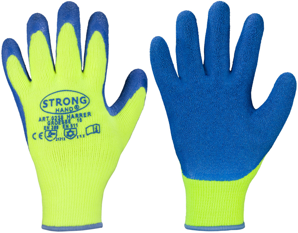 Arbeitshandschuh, Schnittschutz?, Nitril?, Gummi?, Arbeitsschutz, Handschuhe, Arbeitshandschuhe, Nitril-Schaum, Hi-Viz, zweifarbig