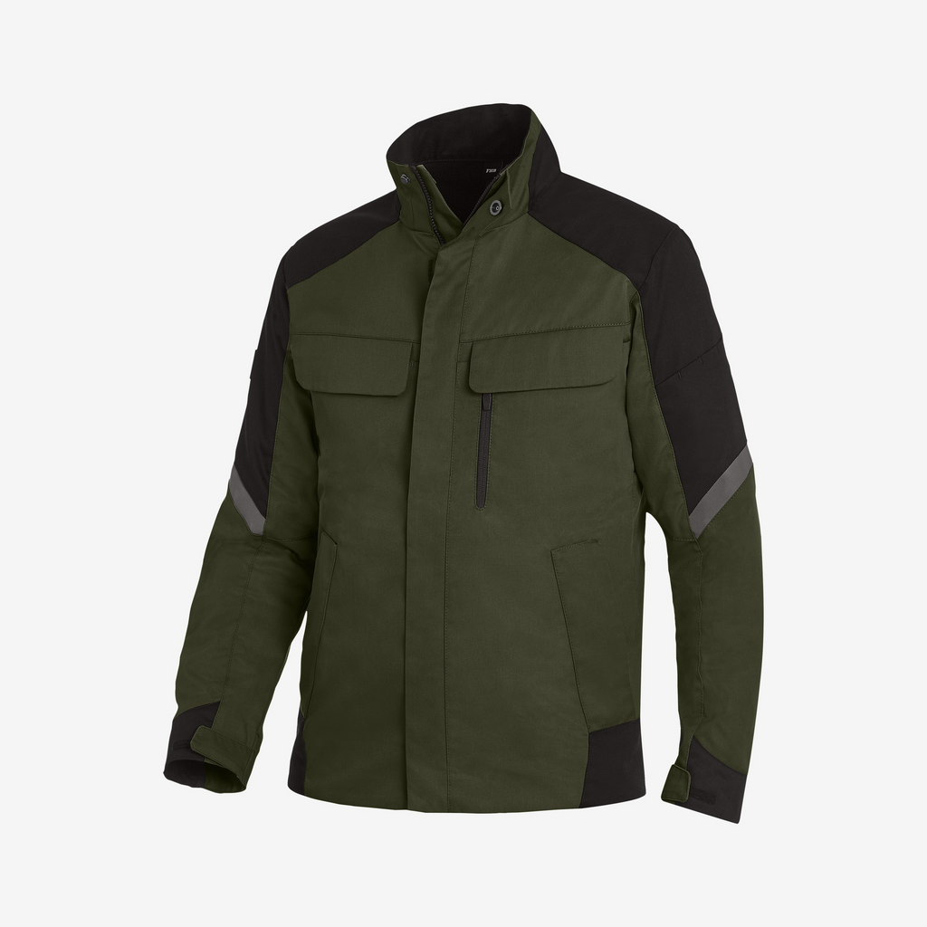 jacke, militärgrün, softshell, taschen, ordnung
