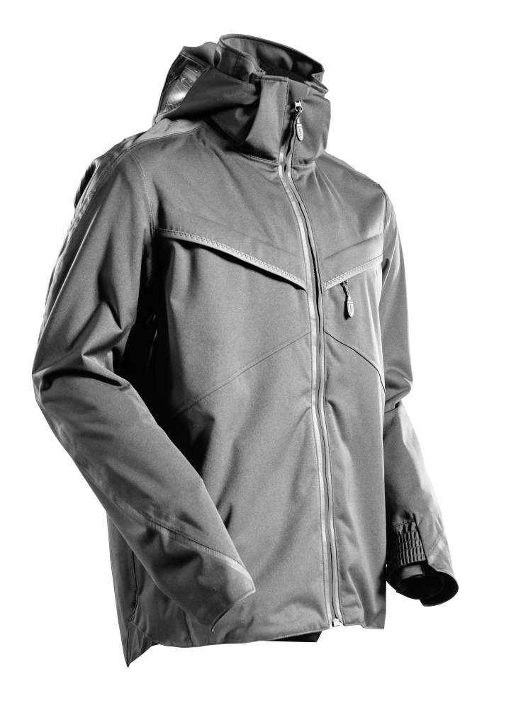 jacke, Softshell, grau, Reißverschluss, Jacke mit Kapuze