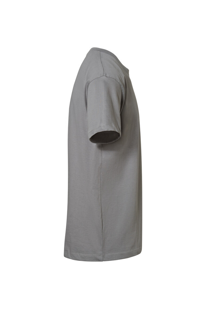 t-shirt, kurzarm, rundhals, grau, uni