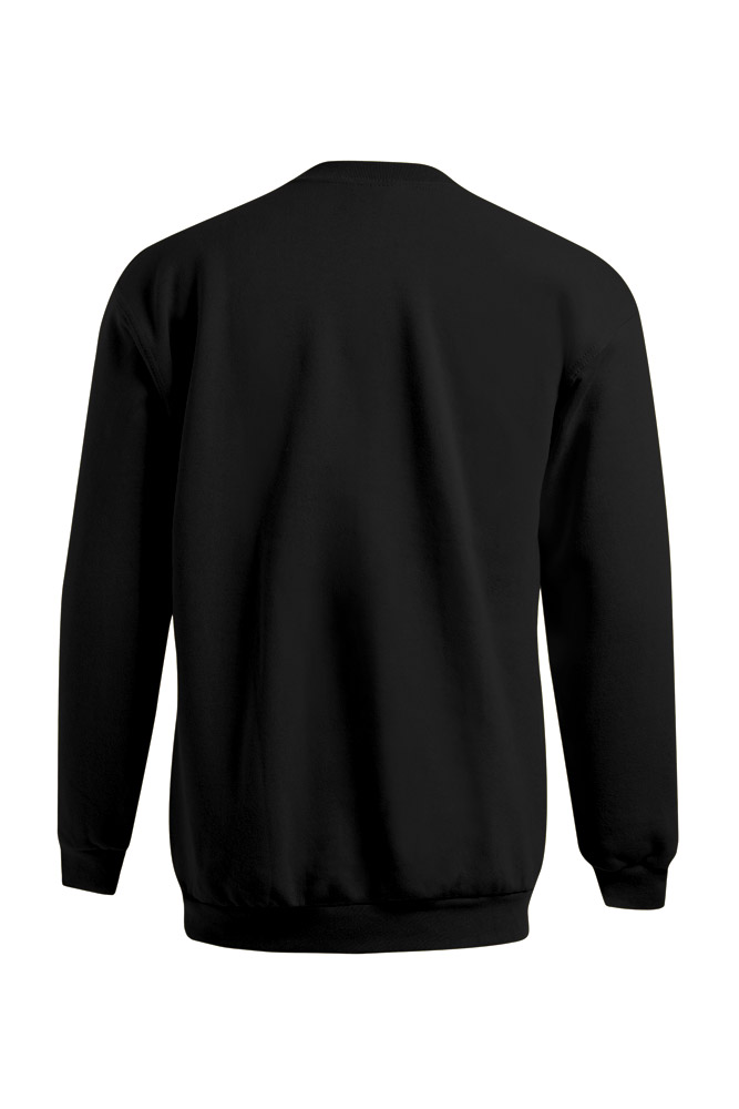 Schwarz, Sweatshirt, Rückseite, Langarm, Kunstfaser