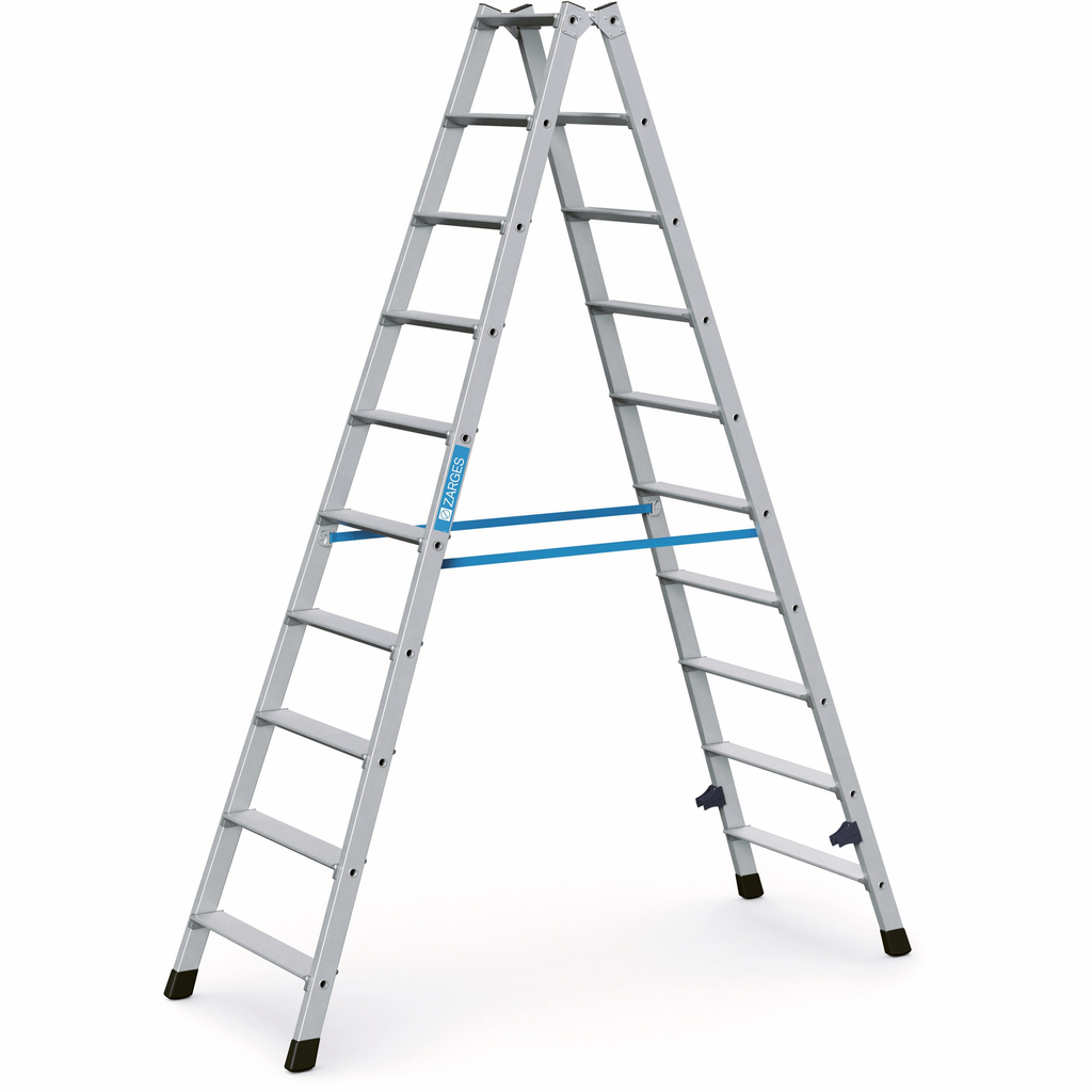 Zarges Stufen-Stehleiter Nova B 2x10 Stufen Leiterlänge 2,30m