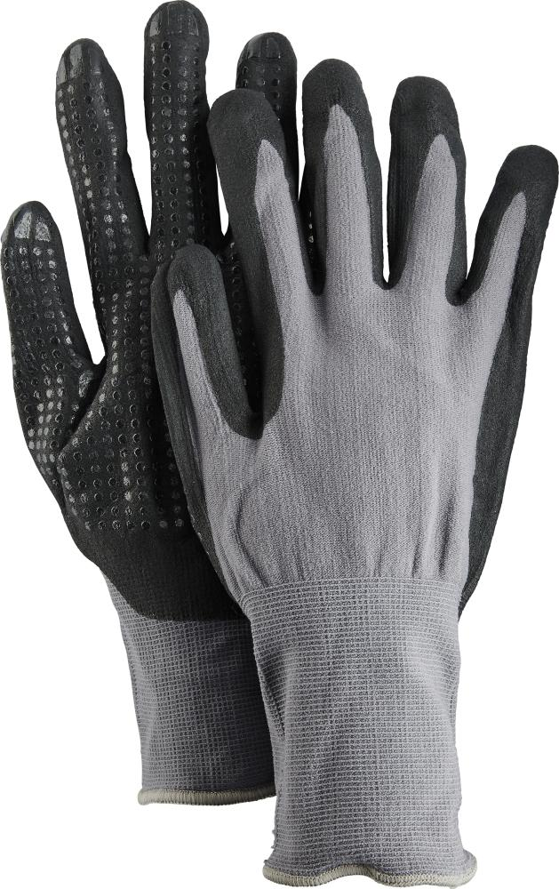 Handschuhe, Arbeitshandschuhe, Nitril-Griff, Grau, Schwarz
