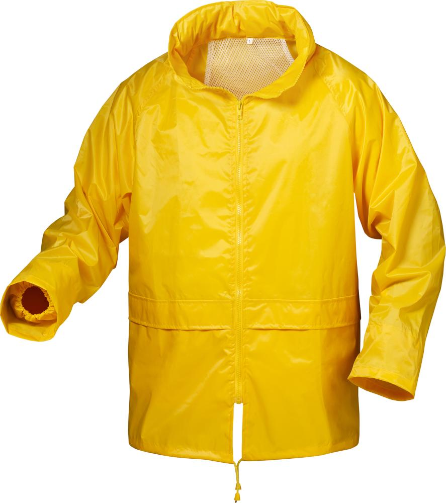 Regenjacke, Windjacke, Gürtelfreier Reißverschluss, Gelb, Kunststoffmaterial