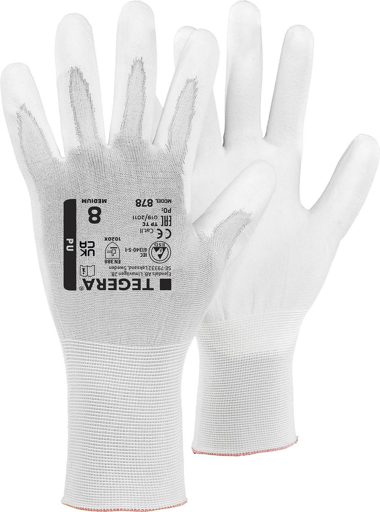 Arbeits gloves, Handschuhe, synthetisch, weiß, industriell
